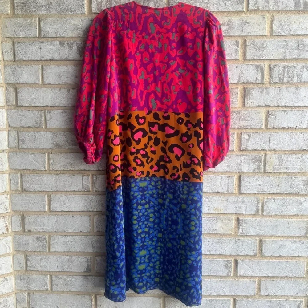 Anna & Ava Animal Print 3/4 Sleeve Open Front Cardigan Cover Up No Belt Size 0S